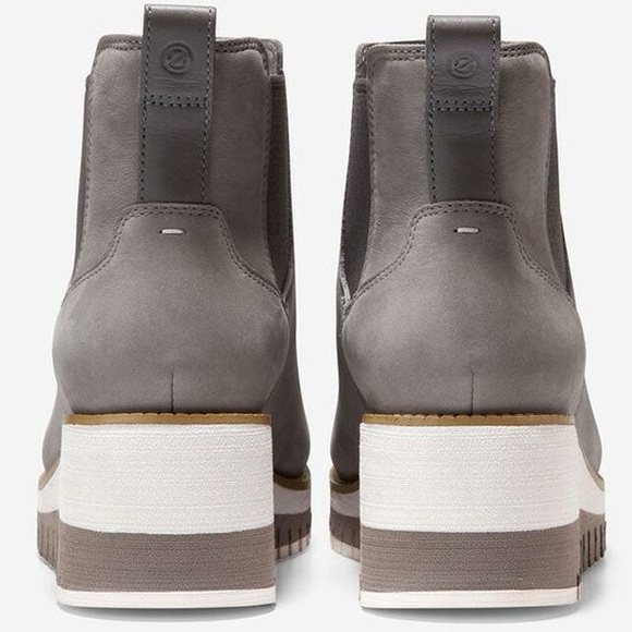 NWT Cole Haan Anthropologie Wedge Waterproof Chelsea Boot. Charcoal Nubuck. 8.5 - Picture 6 of 13